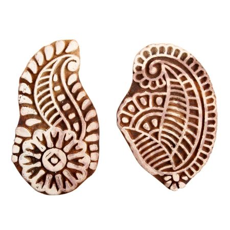 Set of 2 Piece New Mix Wooden Printing Block